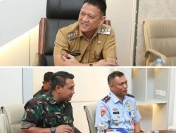 Pj Bupati Kampar Jalin Silaturahmi Bersama Komandan Satuan Pertahanan Pangkalan Lanud Roesmin Nurjadin