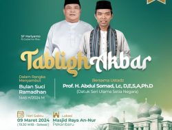 Pemprov Riau Gelar Tablig Akbar Bersama UAS Dalam Menyambut Bulan Suci Ramadhan