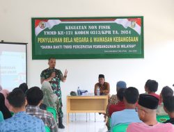 Tim TMMD ke121 Kodim 0313/KPR Sosialisasikan Akan Bahaya Judi Online