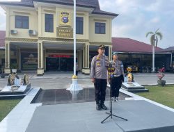 Saat Pimpin Apel Pagi, Kapolres Kampar Sampaikan Beberapa Poin Penekanan