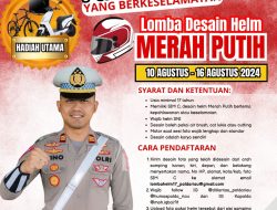 Semarak Merah Putih, Satlantas Polres Kampar Gelar Lomba Design Helm Merah Putih Berbagai Doorprize