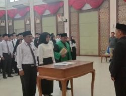 Pelantikan PPK Secara Nasional, KPU Kampar Lantik 105 Yang Tersebar 21 Kecamatan