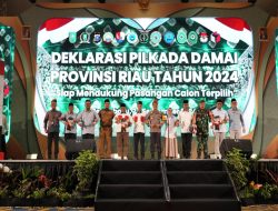 Staf Ahli Bupati Kampar Hadiri Deklarasi Pilkada Damai Provinsi Riau Tahun 2024