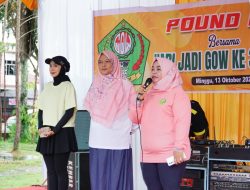 Pj. Ketua TP. PKK Hadiri Senam Pount Fit Bersama GOW Kab. Kampar