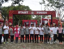 Jelang Pilkada, KPU Kampar Gelar Gerak Jalan Santai