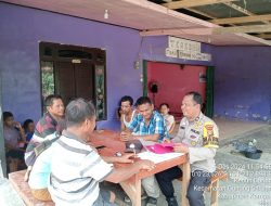 Gelar Cooling System, Bhabinkamtibmas di Kampar Kiri Temui Masyarakat