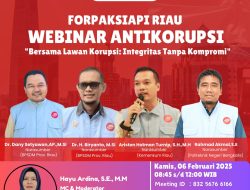 Peserta Antusias, Forpak Riau Gelar Webinar Anti Korupsi