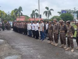 Siap Amankan Pelantikan Bupati, Polres Kampar Gelar Apel Gabungan Bersama TNI dan Satpol PP